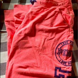 Victoria Secret ladies L sweatpants pink
